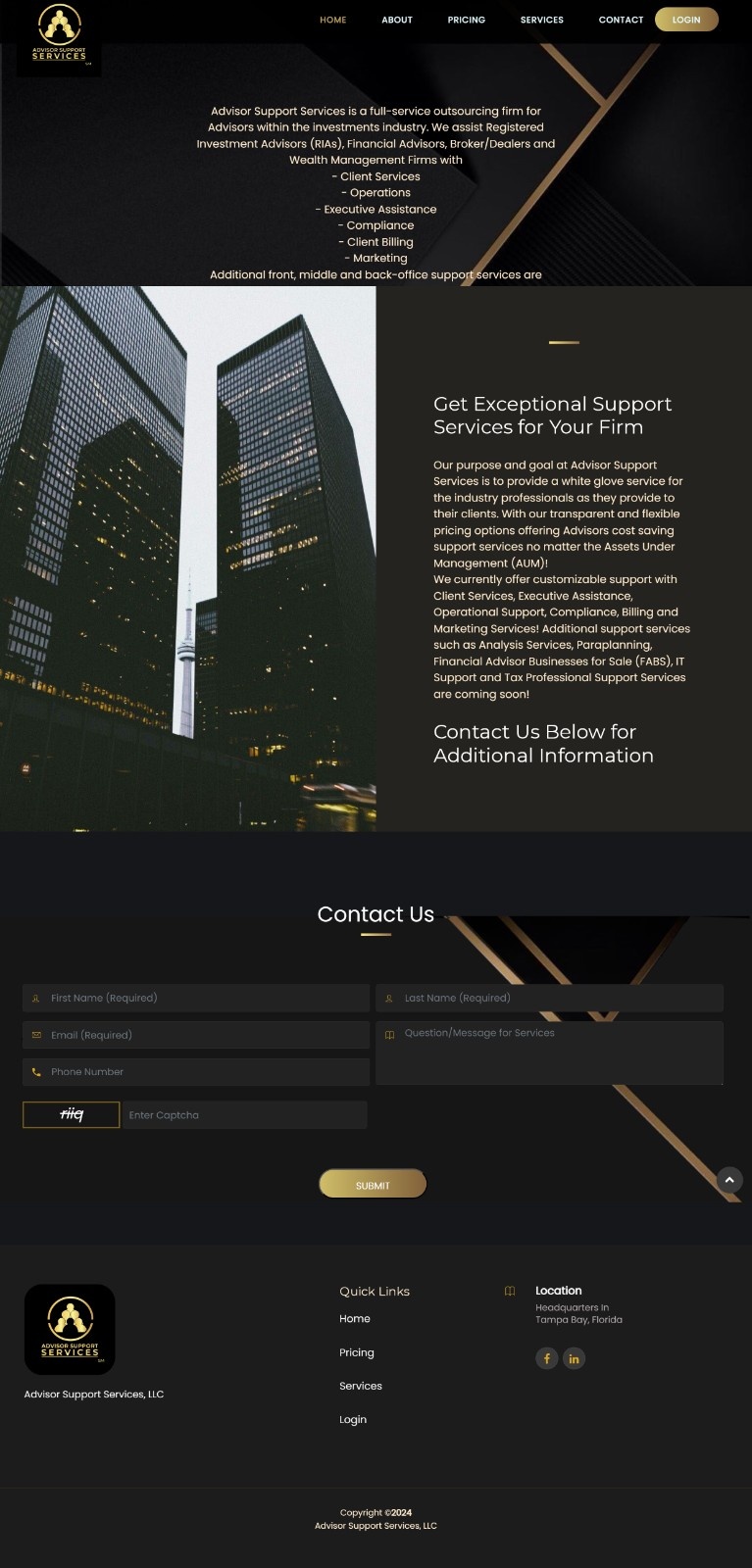 Advisor Support website