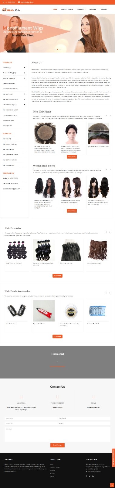 Bhati Hair website